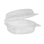 Pactiv Clear Hinged Plastic Container – 5×5×2.5 Inch (375 Count)