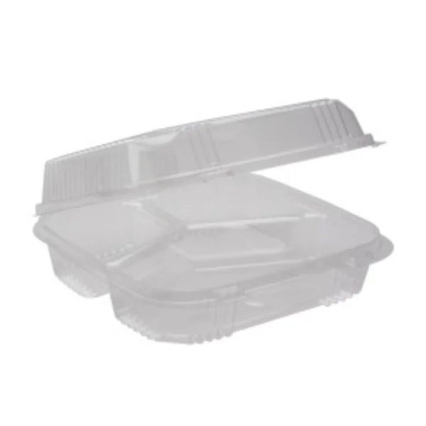 Pactiv SmartLock Clear Hinged Plastic Container – 8×8 Inch, 3 ...