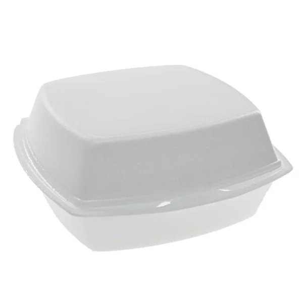 Pactiv SmartLock Foam Hinged Sandwich Container – 6×6×3 Inch (500 Count) disposableproducts.net Pactiv SmartLock Foam Hinged Sandwich Container – 6×6×3 Inch (500 Count) - Image 1