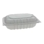 Pactiv Vented Microwaveable Hinged Takeout Container – 9×6×3.1 Inch, 1-Compartment (170 Count)