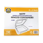 Sunset TF-81-RD Hinged Container – 8×8 Inch (150 Count)