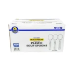 Sunset White Heavy Weight Plastic Soup Spoons – 1000 Count