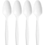 Sunset White Heavy Weight Plastic Teaspoons – 1000 Ct